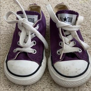 Girls Purple Low-Top Converse